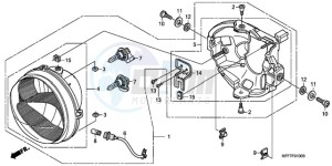 XL700VA9 UK - (E / ABS MKH) drawing HEADLIGHT