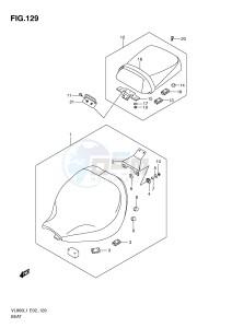 VL800 (E2) VOLUSIA drawing SEAT (VL800L1 E2)