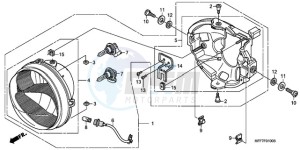 XL700VA9 Europe Direct - (ED / ABS) drawing HEADLIGHT