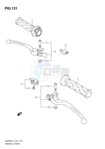 GSF650 (E21) Bandit drawing HANDLE LEVER (GSF650SL1 E21)