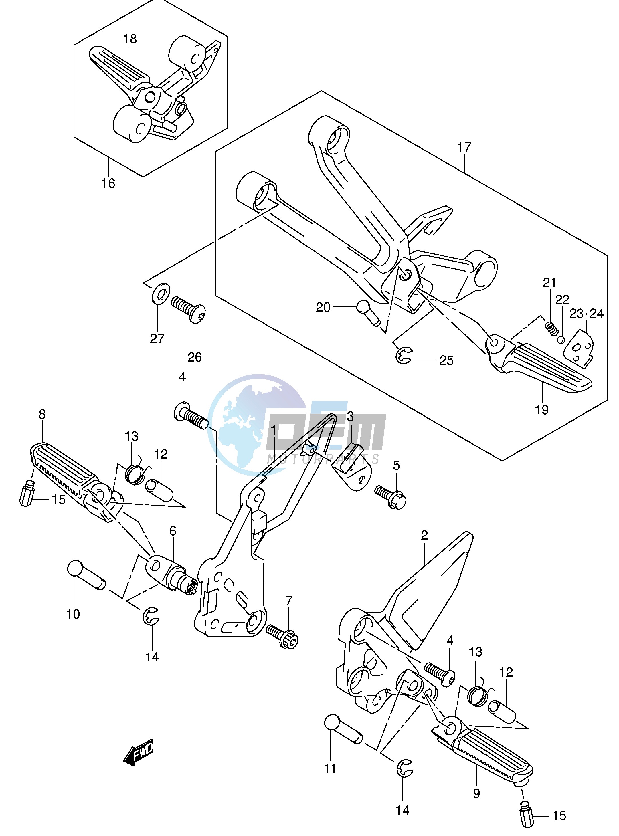 FOOTREST (SV1000 U1 U2K3)