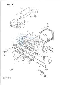 GSX-R1100 (E1) drawing AIR CLEANER