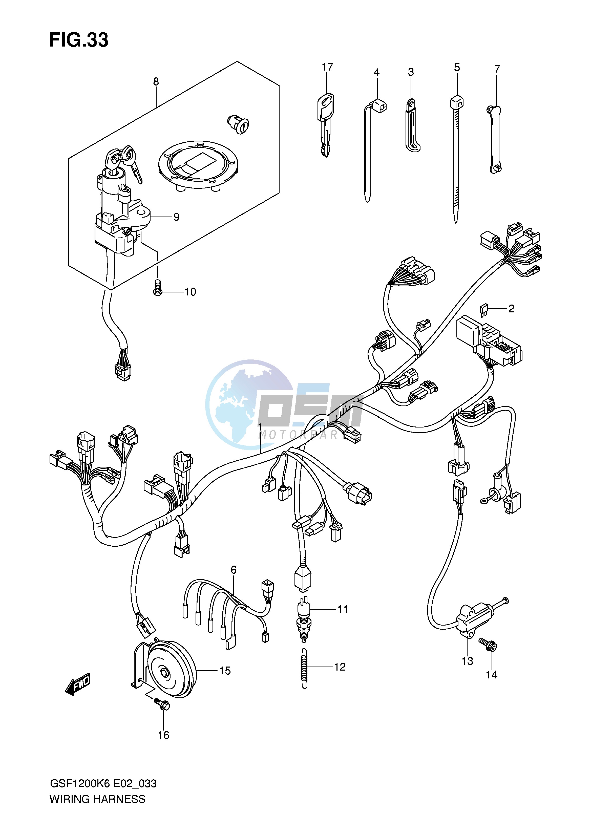 WIRING HARNESS (GSF1200K6 AK6)