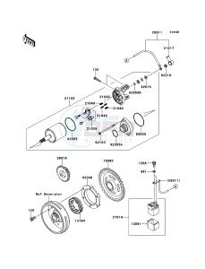 KFX700 KSV700A9F EU drawing Starter Motor