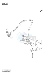 LT-Z400 (E33) drawing REVERSE CABLE