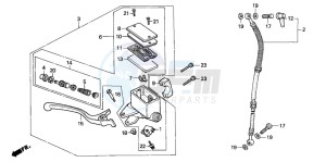 VT1100C SHADOW drawing FR. BRAKE MASTER CYLINDER