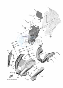 MT-09 MTN890D-U (BNF1) drawing HEADLIGHT