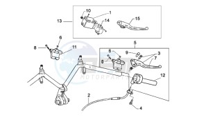 Scarabeo 50 2t (eng. Minarelli) drawing RH controls