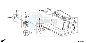 CBR125RTD CBR125RT UK - (E) drawing BATTERY