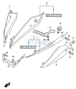 GSX-S1000 A drawing UNDER COWLING (GSX-S1000AUFL8 E21)