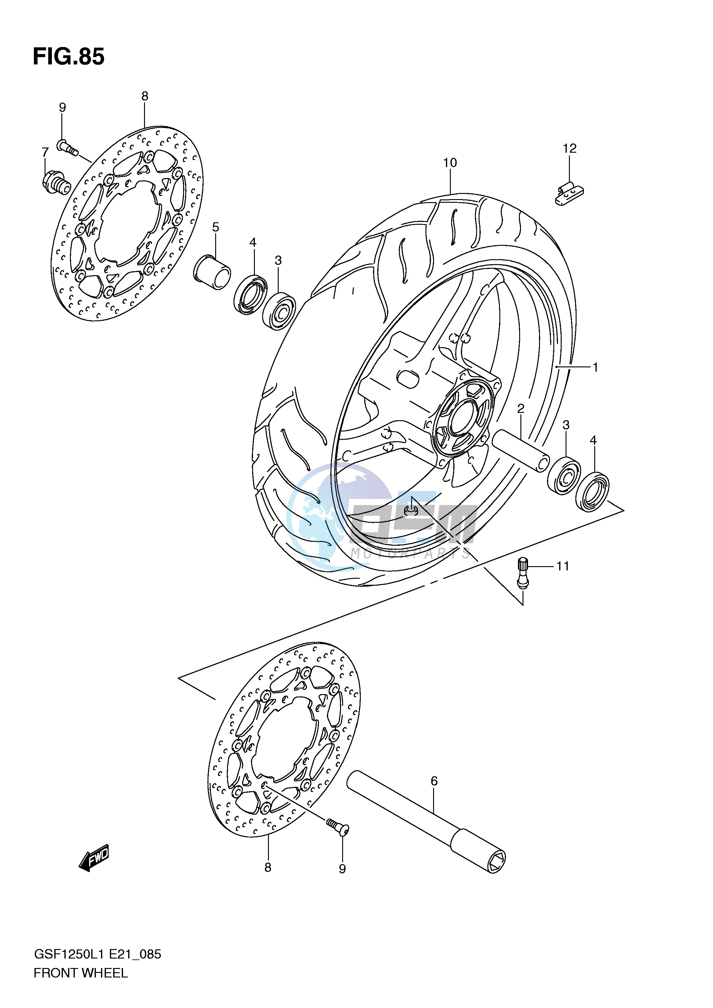 FRONT WHEEL (GSF1250L1 E21)