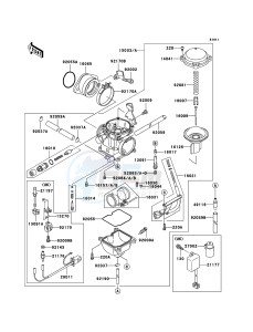 KLF300 KLF300B6F EU GB drawing Carburetor