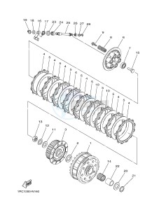 MT09A MT-09 ABS 900 (2DR4 2DR5) drawing CLUTCH