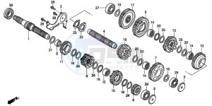 NT650V DEAUVILLE drawing TRANSMISSION (NT650V2/3/4/5)