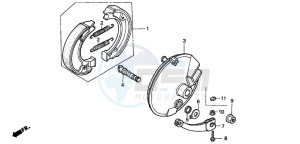 XR70R drawing FRONT BRAKE PANEL