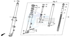 CBR600F drawing FRONT FORK (1)