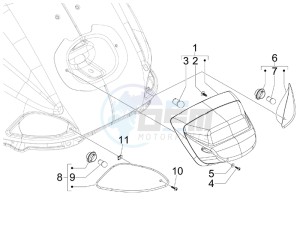 S 125 4T ie E3 College drawing Tail light - Turn signal lamps