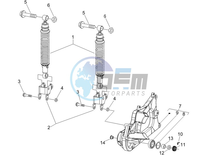 Rear suspension - Shock absorbers