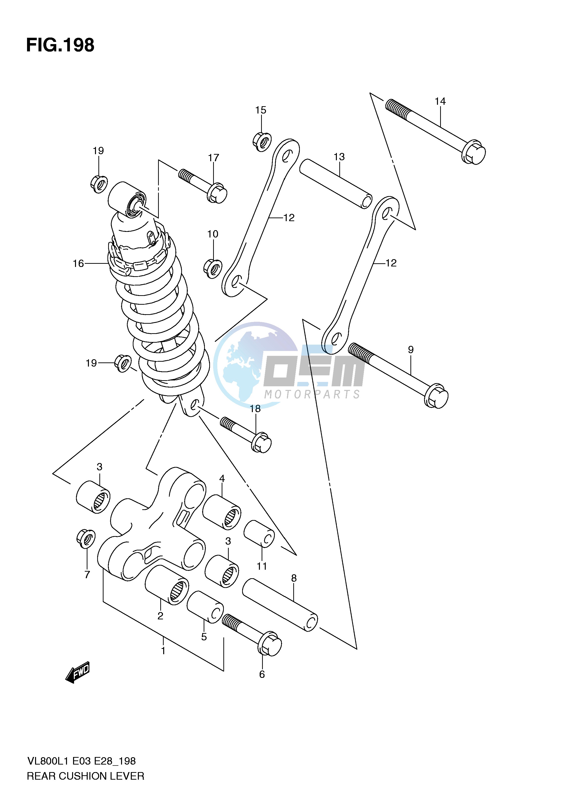 REAR CUSHION LEVER (VL800CL1 E3)