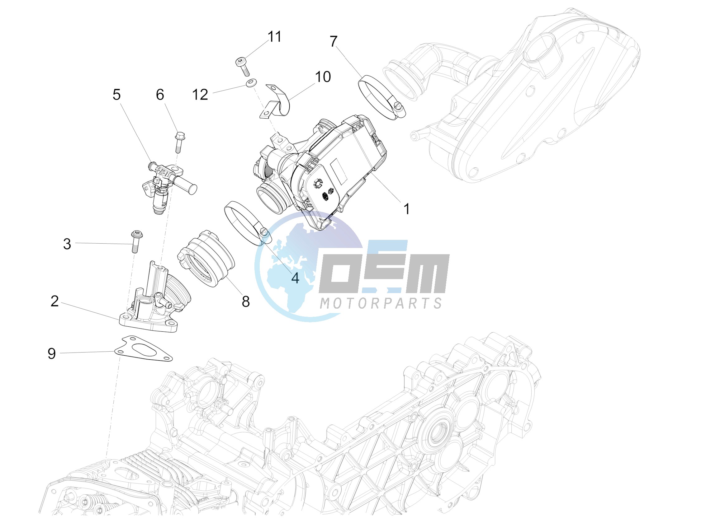 Throttle body - Injector - Union pipe