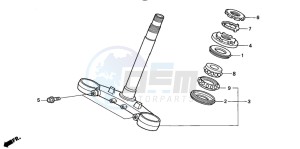 VFR800 drawing STEERING STEM