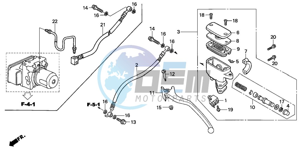 REAR BRAKE MASTER CYLINDER