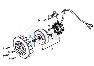 NEW DUKE - 125 cc drawing FLYWHEEL MAGNETO