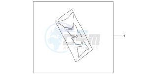 CBR1000RA9 France - (F / ABS CMF) drawing TANK PAD HRC LOGO