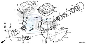 TRX500FM1F TRX500FM Europe Direct - (ED) drawing AIR CLEANER