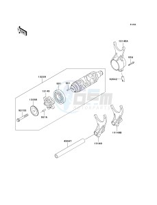 VN 1600 D [VULCAN 1600 NOMAD] (D6F-D8FA) D8FA drawing GEAR CHANGE DRUM_SHIFT FORK-- S- -