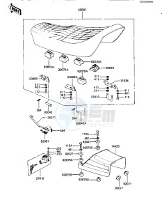 KZ 550 D [GPZ] (D1) [GPZ] drawing SEAT_SEAT COVER