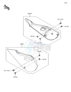 KX65 KX65AHF EU drawing Side Covers