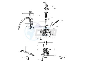 Runner VX-VXR 125-200 125 drawing Carburetor DELL´ORTO