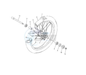 WR F 450 drawing FRONT WHEEL