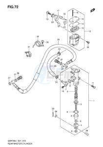 GSR750 EU drawing REAR MASTER CYLINDER