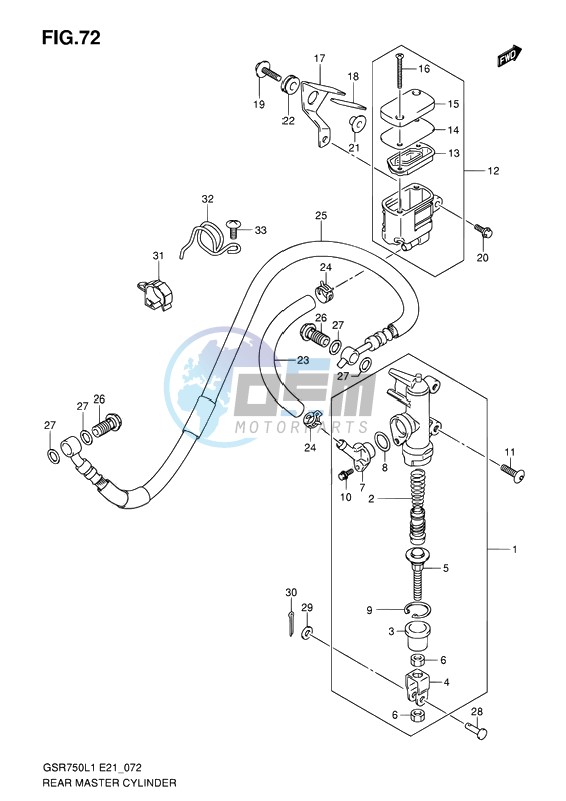 REAR MASTER CYLINDER