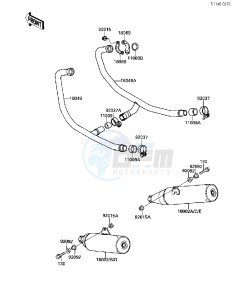 EX 500 A [EX500] (A1-A3) [EX500] drawing MUFFLER-- S- -