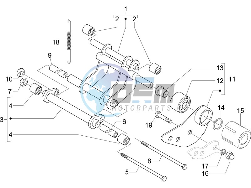 Swinging arm