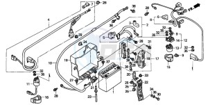 GL1500SE GOLDWING SE drawing BATTERY