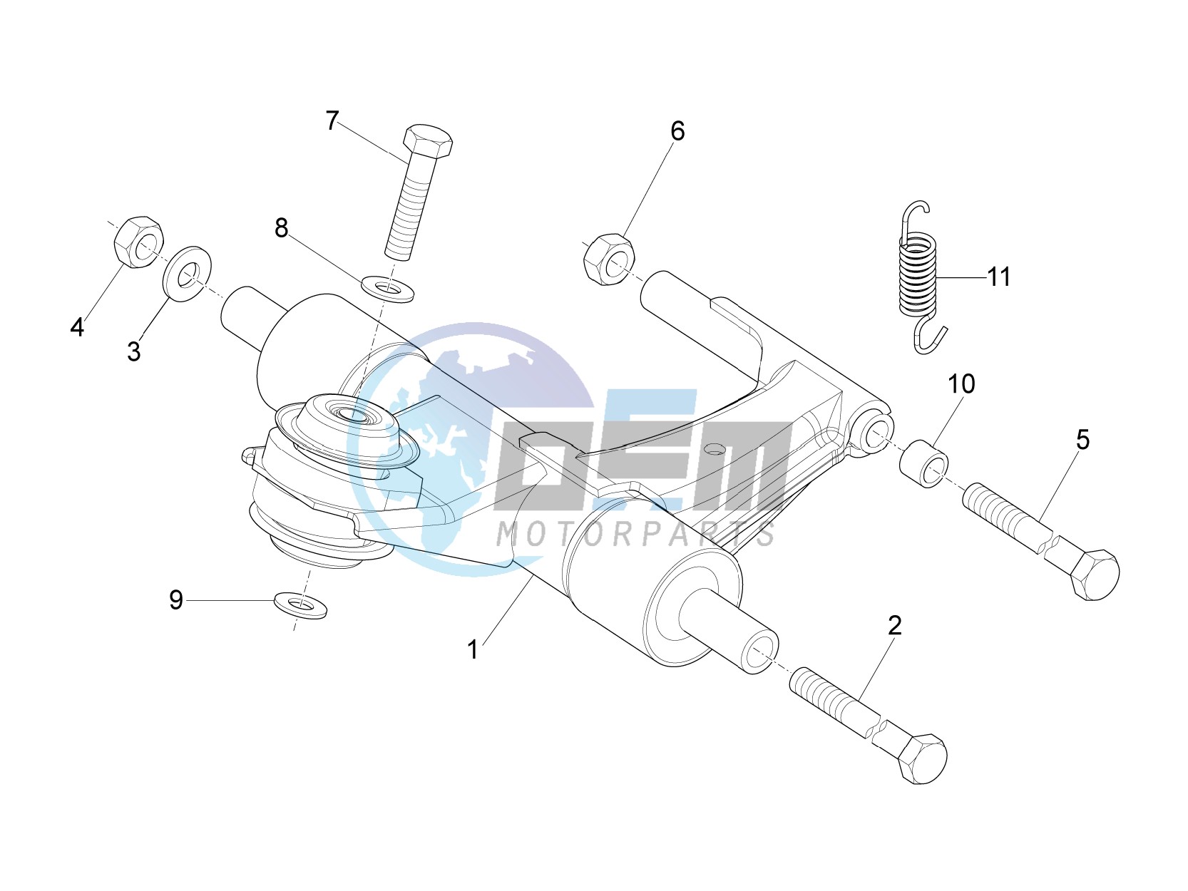 Swinging arm