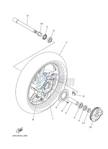 XP500A T-MAX 530 (59CT) drawing FRONT WHEEL