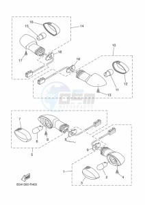 XSR700 MTM690-U (B9J3) drawing FLASHER LIGHT