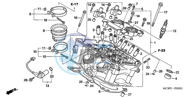 CYLINDER HEAD (REAR)