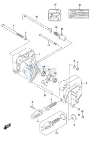 DF 9.9A drawing Clamp Bracket Non-Remote Control