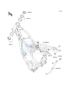 KX 100 A [KX100 MONSTER ENERGY] (A6F - A9FA) D9FA drawing FRAME