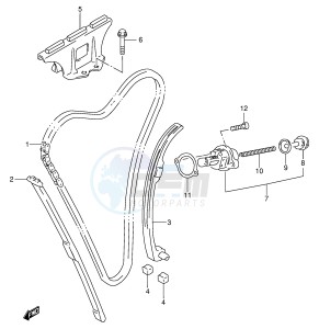 GSX600F (E2) Katana drawing CAM CHAIN