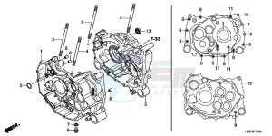 TRX500FMD TRX500FM Europe Direct - (ED) drawing CRANKCASE