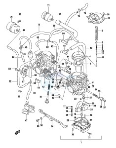 GS500 (P19) drawing CARBURETOR (MODEL K4)