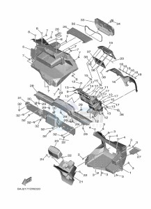 YXE1000EWS YX10ERPSP (B4ML) drawing FRONT FENDER 1