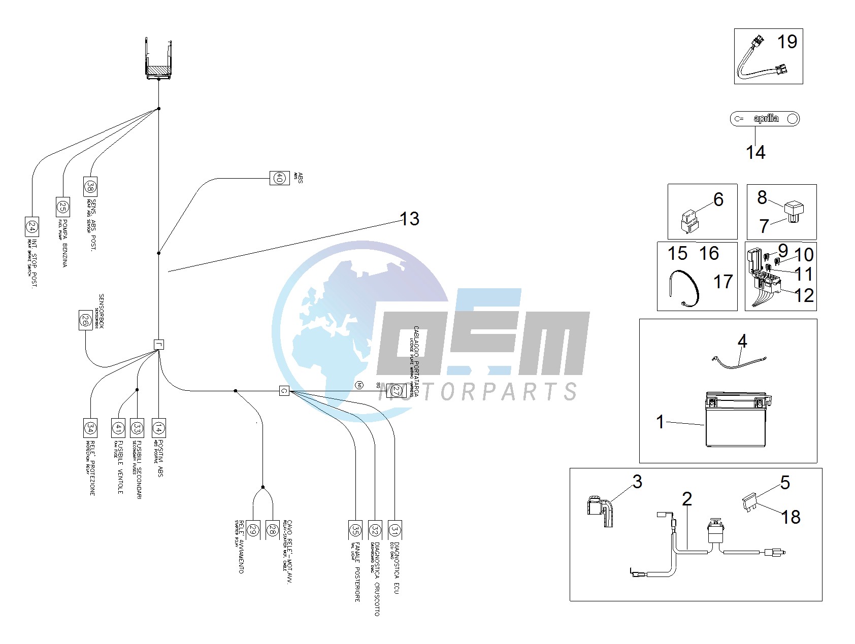 Rear electrical system